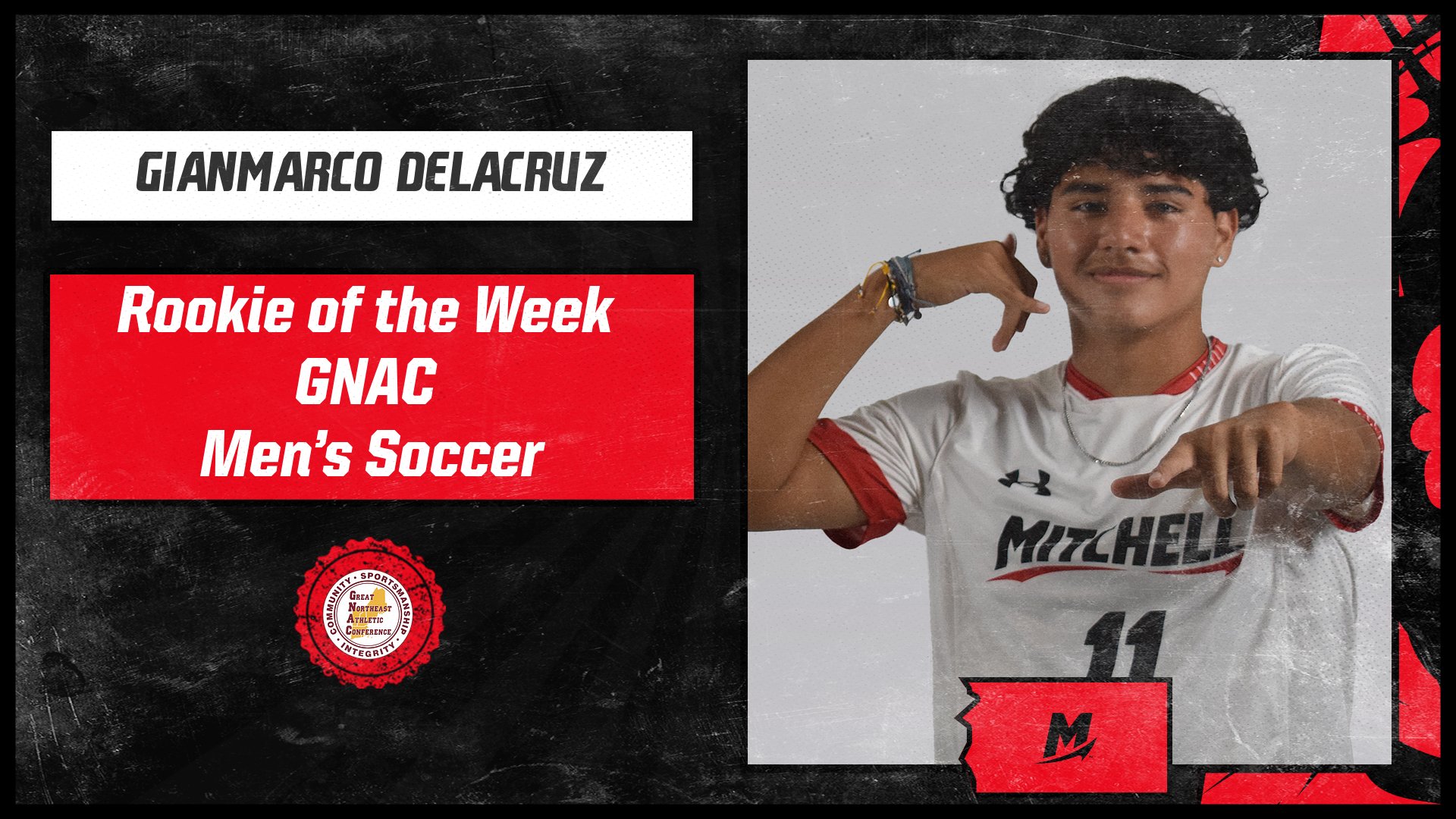 Delacruz Named GNAC Men&rsquo;s Soccer Rookie of the Week
