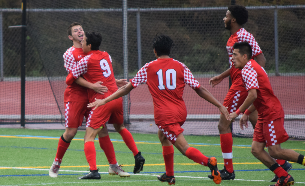 OT Goal Sends Men's Soccer Back to NECC Finals