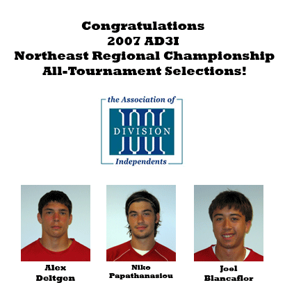 MEN'S SOCCER ENDS WITH 2ND AT REGIONAL CHAMPIONSHIP AND THREE ALL TOURNAMENT SELECTIONS