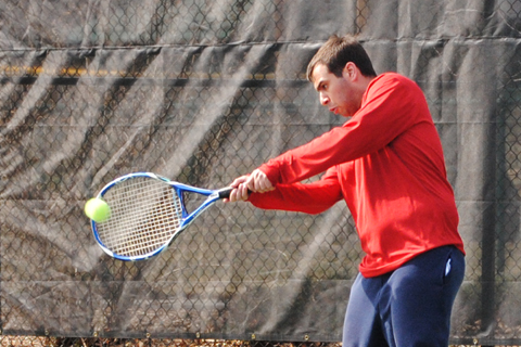 Men's Tennis Rolls in Season Opener Against Newbury