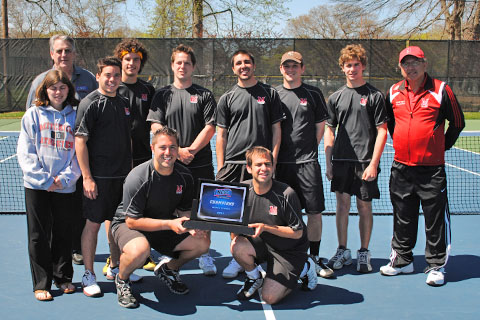 Men's Tennis Wins Eight Titles at NECC Championship