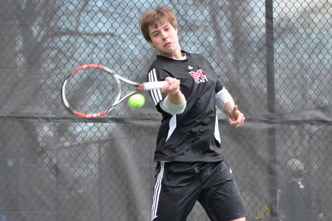 Men's Tennis Loses 5-4 Battle to Regis