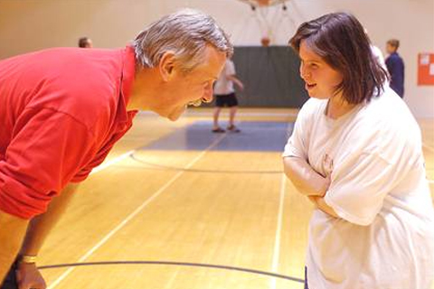 Women's Basketball Lends a Hand with Special Olympics