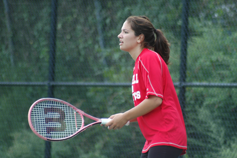 Becker Sweeps Mitchell in Women's Tennis