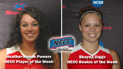 Powers, Diggs Earn NECC Weekly Honors