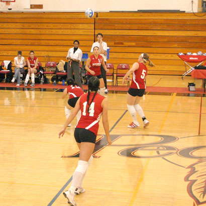 VOLLEYBALL WINS IN THREE OVER ALBERTUS MAGNUS