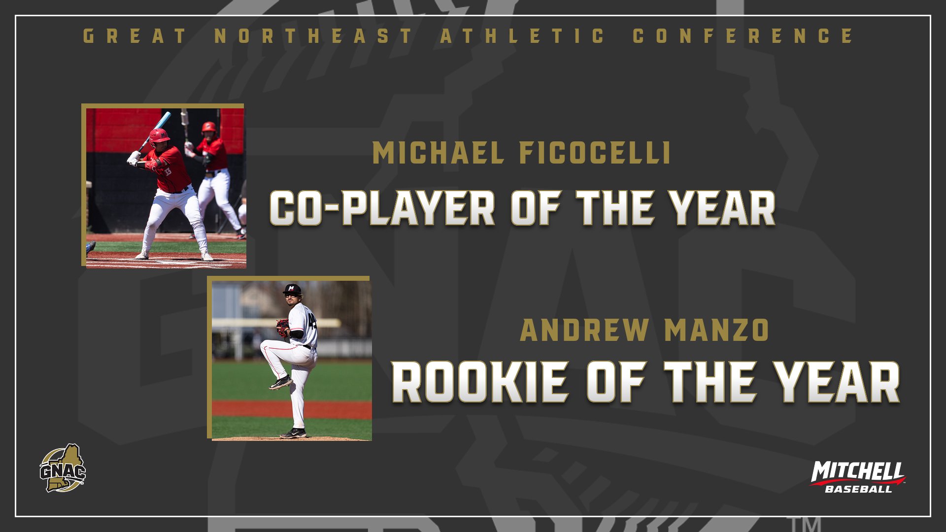 Ficocelli & Manzo Earn Major Awards as Nine Baseball Players Land on All-Conference Teams
