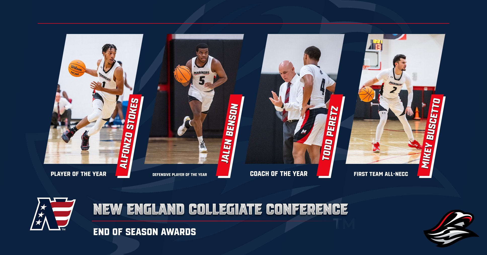 MBB's Stokes, Benson, & Peretz Earn Top NECC Honors