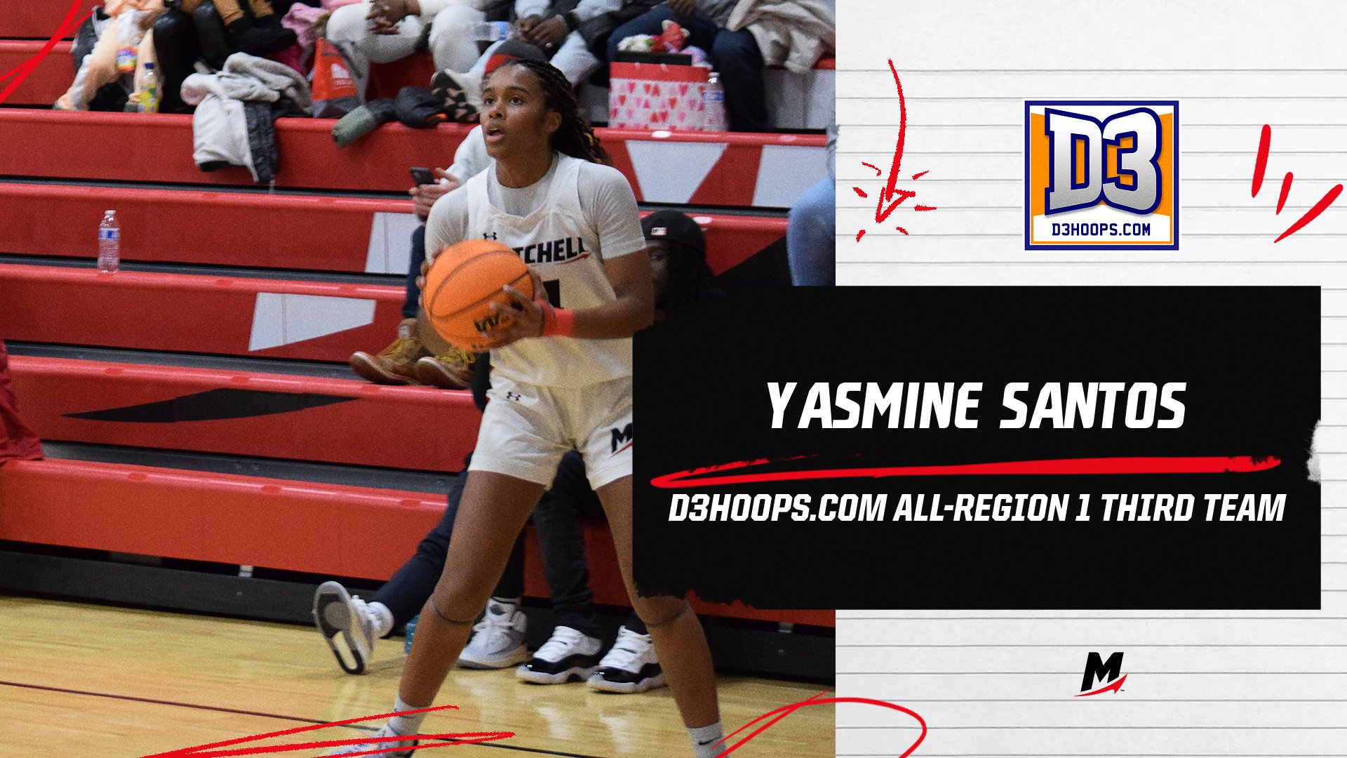 Santos Named to D3hoops.com All-Region I Third Team