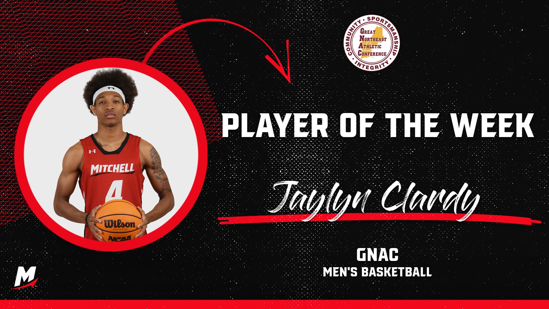 Clardy Named GNAC Men&rsquo;s Basketball Player of the Week