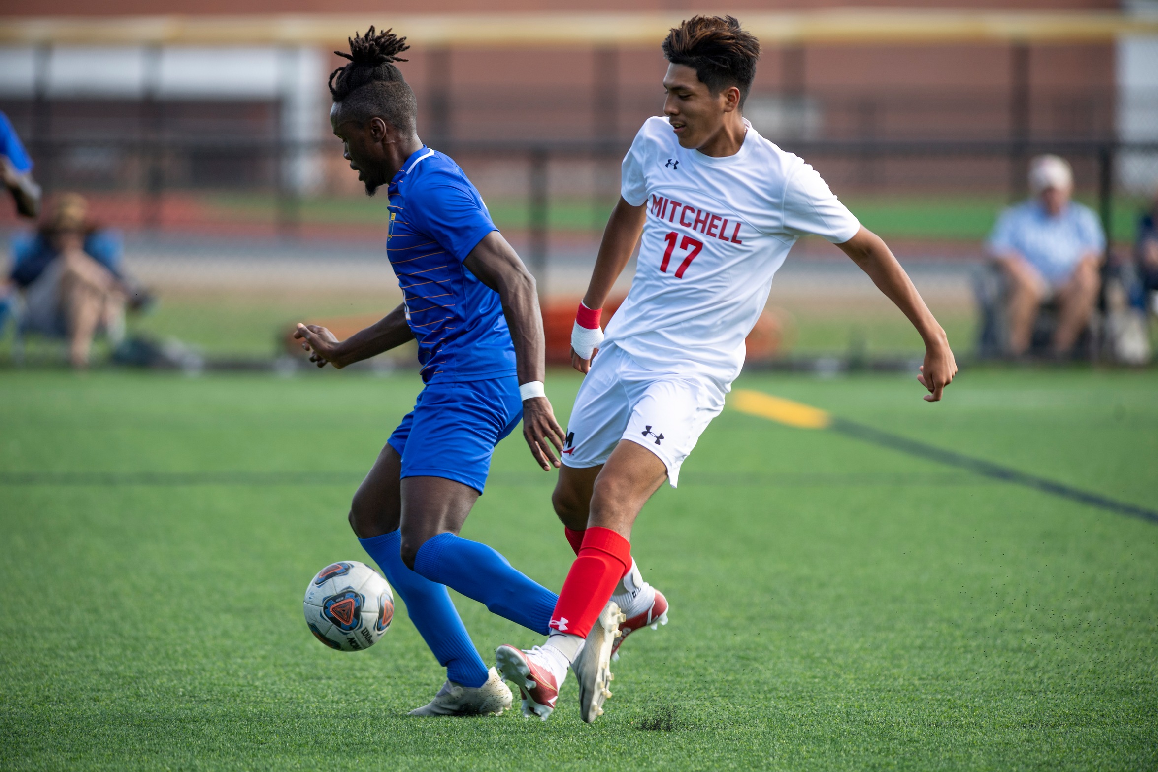Alvarado Hat Trick Powers Men's Soccer Past Lesley