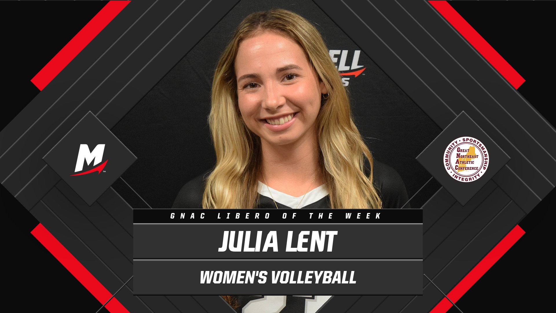 Lent Tabbed as GNAC Libero of the Week