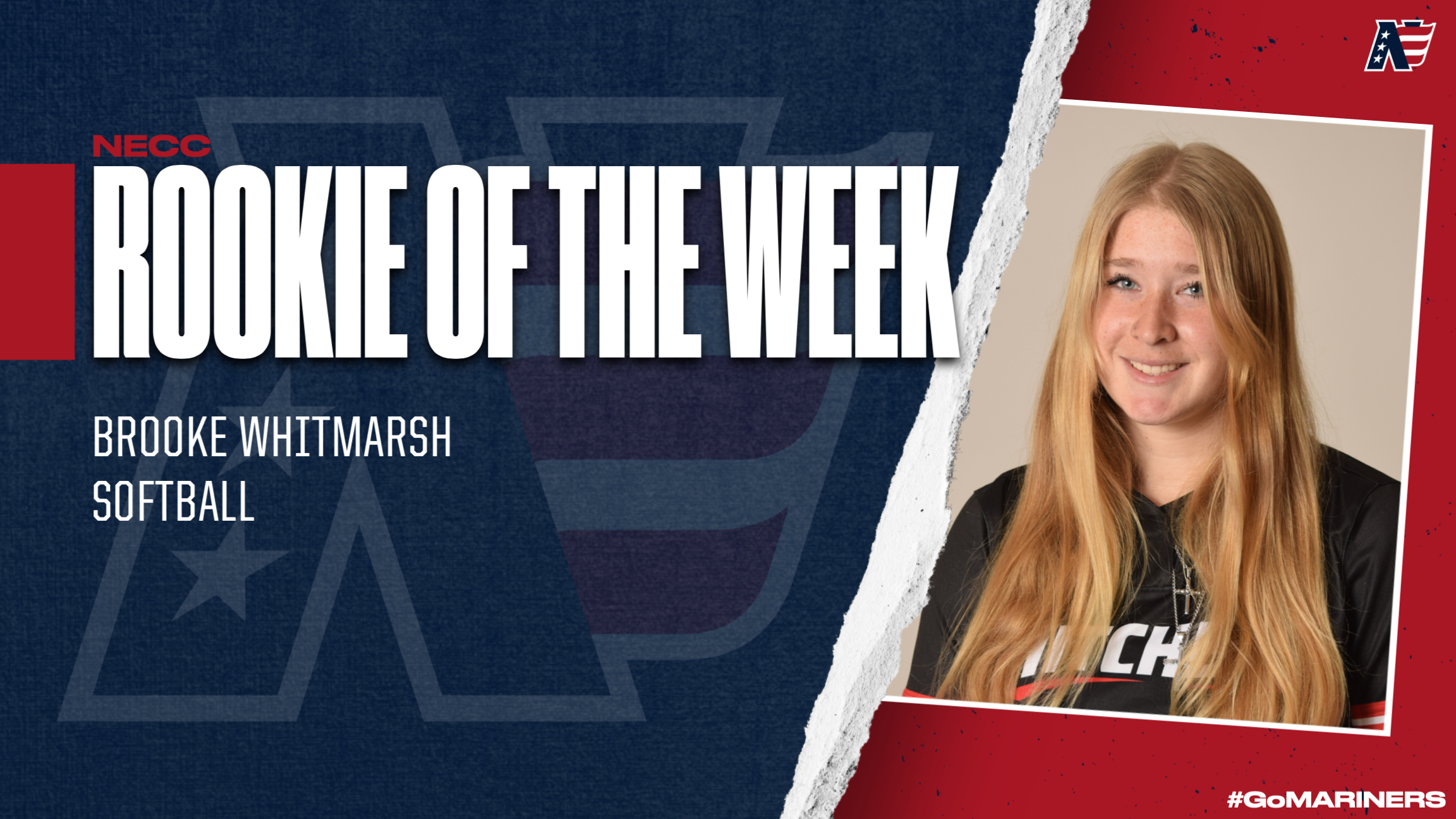 Softball's Whitmarsh Named NECC Rookie of the Week