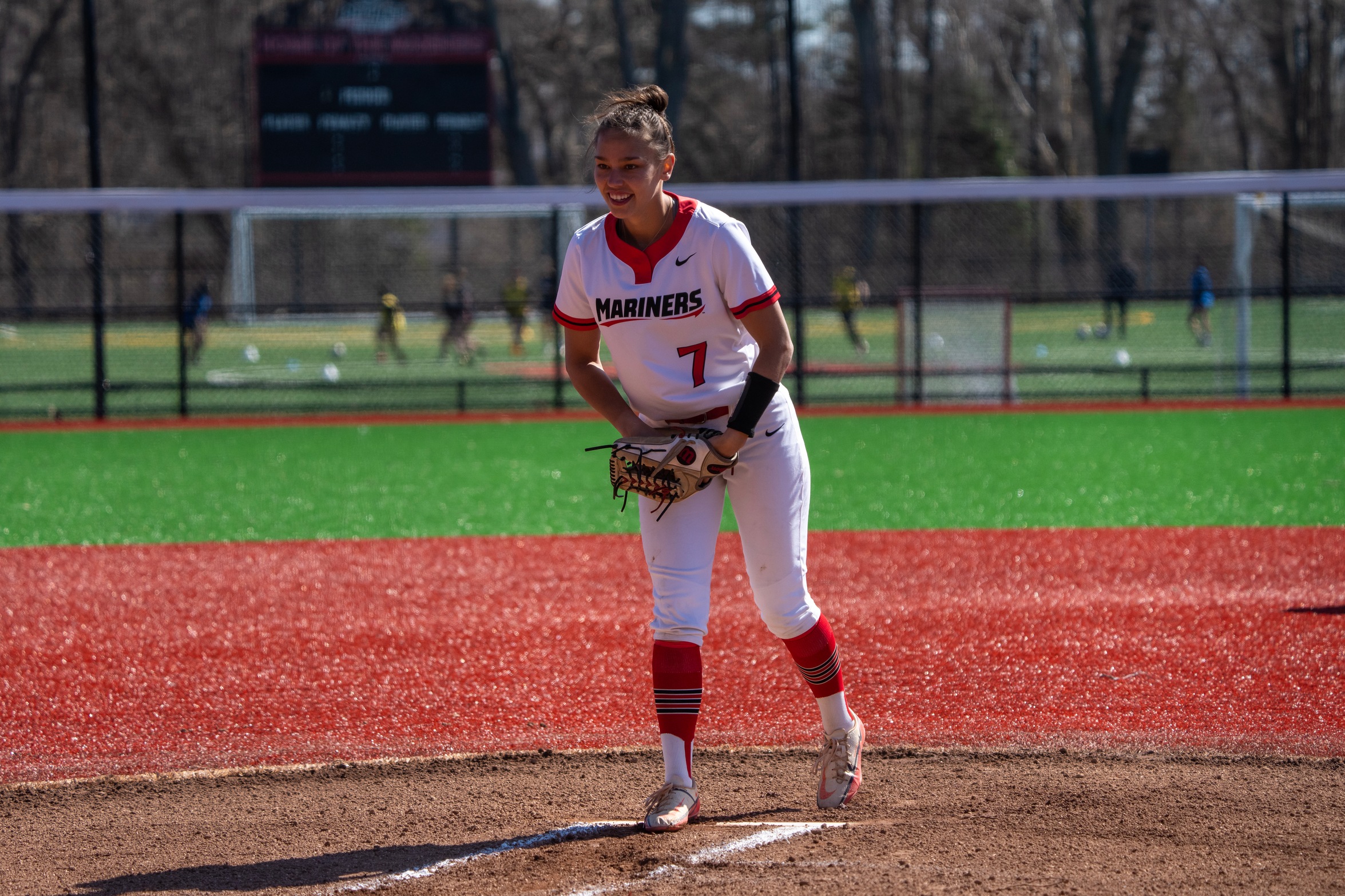 Lipsky Records 300th Strikeout as Softball Sweeps Pilgrims